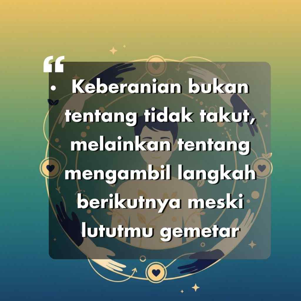 Kutipan di layar, penuh dengan kata kata motivasi hidup yang inspiratif untuk mendorong dan membangkitkan semangat Anda.